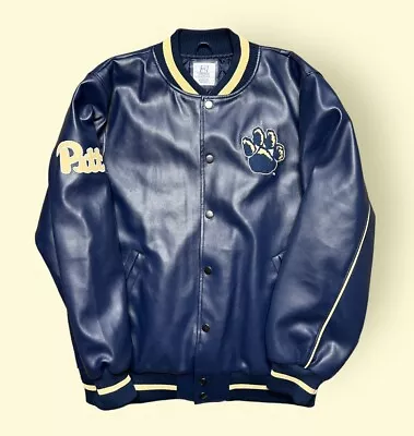 Vintage Pitt Panthers Y2K Jacket Pro Edge Knights Apparel Large Blue Pittsburgh • $55