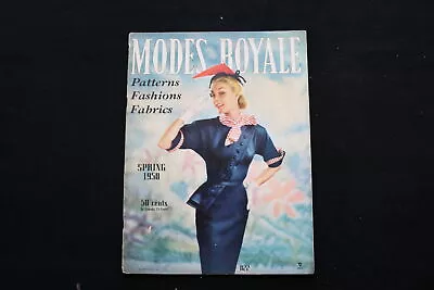 1950 Spring Modes Royale Magazine - Exquisite Dress Creation Cover - E 10153 • $75