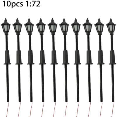 £4.86 • Buy 10 X  1:72 / 00 Gauge Model Train Lamps Antique Street Lights Lamp Posts Railway