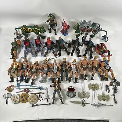 Huge He-Man MOTU 200x Lot Action Figures Battle Cat Skeletor Trap Jaw Etc • $174.99