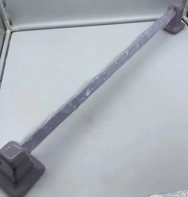VTG Lavender Purple Ceramic Wall Bathroom Towel Bar Holder Posts Brackets + Pole • $29.99