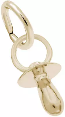 10K Yellow Gold Baby Pacifier Charm By Rembrandt • $115