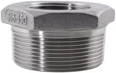 3/8  X 1/4  NPT Threaded Hex Bushing 316 Stainless Steel 150 Fitting • $8.15