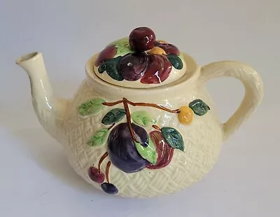 Vintage SHORTER ENGLAND Majolica TEAPOT Genuine Staffordshire Hand Painted • $45