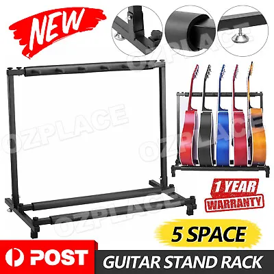 $32.95 • Buy Metal Padded Foam Stylish Guitar Stand Fits 5 Guitars Tidy Storage Display Rack