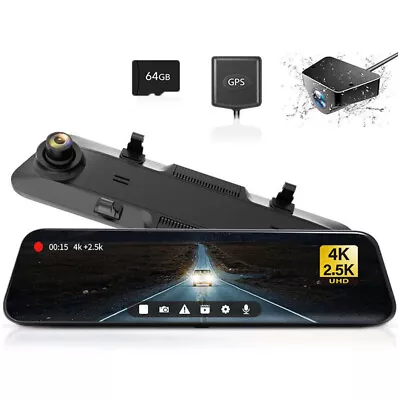 WOLFBOX Dash Cam G900 4K+2.5K Mirror Camera Front And Rear Car Monitor Camera • £219.99