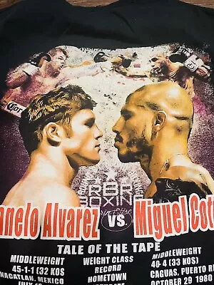 Canelo Alvarez Vs Miguel Cotto Fight T Shirt. Size M • $32.50