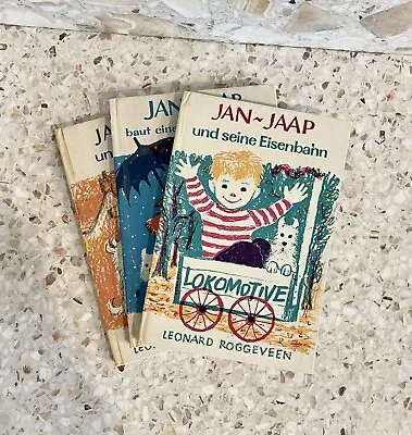 Set 3 Vintage Children’s Books JAN JAAP Leonard Roggeveen German 1964-1965 CUTE • $95