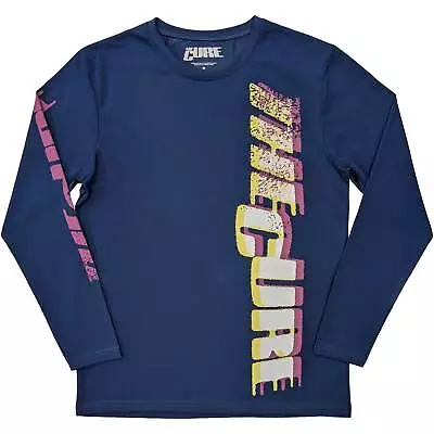 The Cure Glitched Logo (Blue) Long Sleeve Shirt NEW OFFICIAL • $49.38