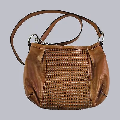 B. Makowsky Crossbody Shoulder Bag Brown Medium Soft Leather Summer Casual Women • $18.45