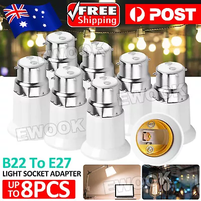4/10x B22 To E27 Light Socket Adapter Bayonet Lamp Base To Edison E27 Bulb Screw • $9.95