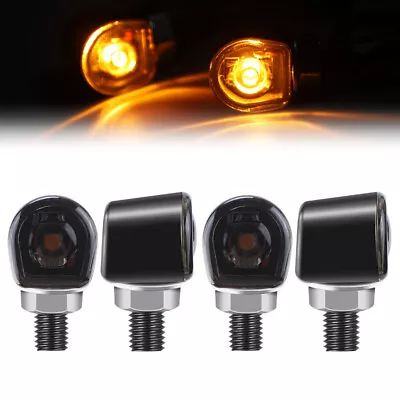 4x Mini LED Motorcycle Turn Signals Blinkers Light Universal For Cafe Racer 12V • $21.98