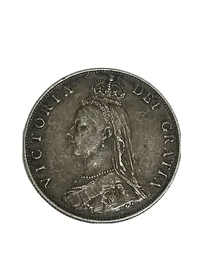 1887 UK Great Britain United Kingdom QUEEN VICTORIA Silver Florin Coin  • $68