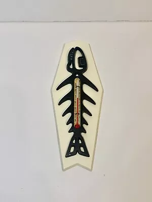 1960s St. Labre Indian School THERMOMETER Fish Skeleton Promo Montana 6.75” Long • $7.99