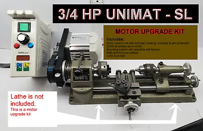 Emco Unimat Lathe 550W Variable Speed Servo Motor Upgrade With Instant Reverse • $325