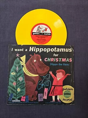 Vintage Record I Want A Hippopotamus For Christmas Golden Records Very Nice!! • $40