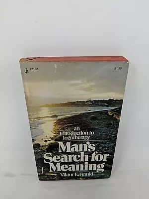 Logotherapy Man's Search For Meaning Viktor E. Frankl 1974 Paperback Pocket Book • $9.99