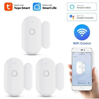 WIFI TUYA Wireless Smart Magnetic Door Window Sensor Detector Alarm Google Home • $10.99