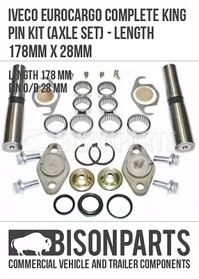 +ford Cargo King Pin Kit Axle Set 1904696 Bp123-089 • $216.83