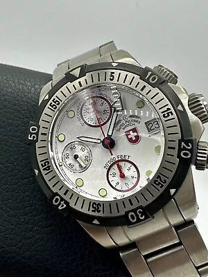 Charmex CX Swiss Military Watch 20000 White Dial Dive Swiss Automatic Titanium • $3495