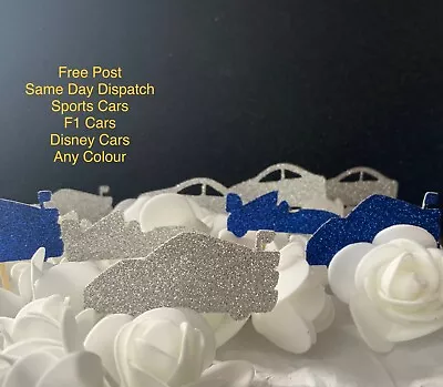 Formula 1 Personalised Racing Car Motor Car Glitter  Cake Toppers Picks Cupcake • £5.99