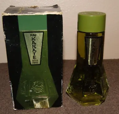 Vintage Hai Karate 8 Oz After Shave Original Spice Gift Decanter Full Bottle Box • $131.99