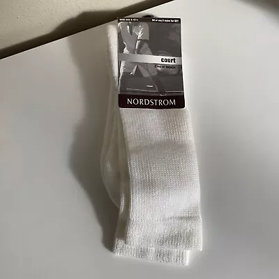 Vintage Nordstrom Men Size 8-12 Court Tennis White Tube Socks 1 Pair Made In USA • $15