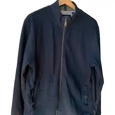 Ted Baker London Mens Bonfyre Slim Fit Full Zip Jacket Navy Blue Size 4  • $45