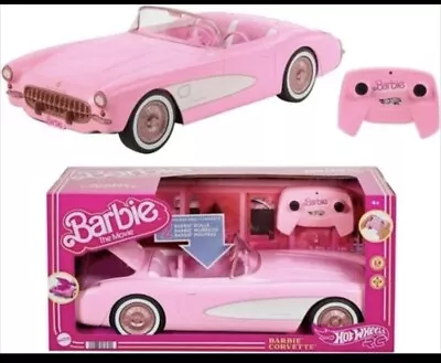 Barbie The Movie Hot Wheels RC Barbie Corvette Remote Control Car Brand New 2023 • $129.07