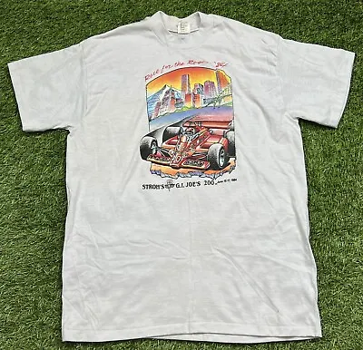 Vintage 80's Stroh's G.I. Joe's 200 Indy Car Racing T-Shirt Men's L USA PPG • $33.29