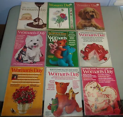 Vintage Magazine Lot 9 WOMAN'S DAY 1950's - 1970's • $9.99