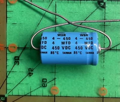 Capacitors Aluminum Electrolytic WBR4-450 Cornell Dubilier 4uf 450v Axial 1pc • $13.66