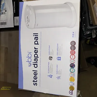 Ubbi Steel Diaper Pail - White Brand New In Box • $55.99