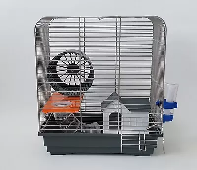 Standard Hamster Cage Gerbil Small Animal Mouse Gerbil + Water Bottle Home Wheel • £24.75