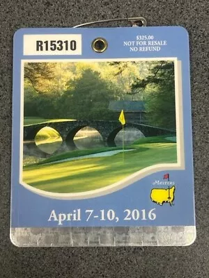 2016 UNSIGNED Masters Badge - Golf • $40