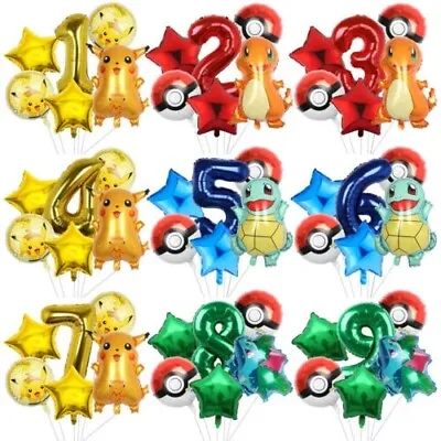 Pokemon Pikachu Charmander Squirtle Ivysaur Birthday Party Decorations Balloons • £9.99
