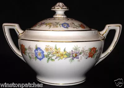 Heinrich H & C Selb Bavaria Hc160 Sugar Bowl & Lid 16 Oz Floral Senta 77049 • $74.99