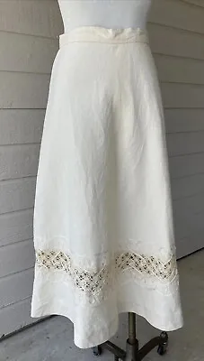 Vintage “The Tequila Tree” Mexican Embroidered Cream Maxi Skirt Women’s Size M • $19.77