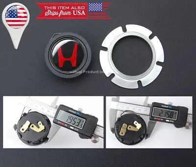 Black JDM Horn Button For Momo Grant Dino Sparco Steering Wheel For Honda Acura • $19.99