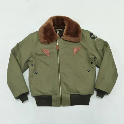 BOB DONG B-15A Flight Jacket Winter Fur Collar Bomber Jacket For Men And Women • $195.99