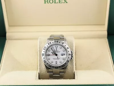 2011 Rolex Explorer II 16570 Engraved Rehault Scramble Polar SS 3186 Oyster 40mm • $11500