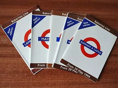 Five London Underground 1993 And 1994 Bakerloo Station Timetables • £1.40