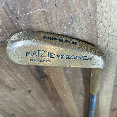 Vintage Matzie USA VT Velvet Touch Marlin Brass Chip-N-Run Putter 35” RH • $29.95