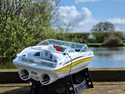 Remote Control Atlantic Yacht Racing Jet Boat RC Speed Boat Twin Motor Sail Ship • £59.99