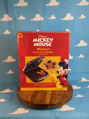 VillaWare Mickey's 4-At-A-Time Waffler Disney Mickey Mouse Waffle Maker 5555-02  • $100