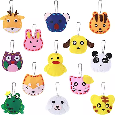 SKYLETY 13 Pieces Kids Sewing Kit My First Sewing Kit Learn To Sew Animals Kit • £12.24