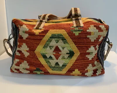 Ruggine Aztec Navajo Tribal Southwestern Tote Duffel Overnight Bag Handbag Rug • $76.99