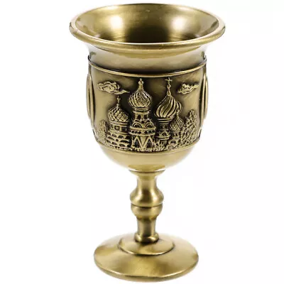 1PC Retro Wine Goblet Vintage Metal Glass Whisky Glasses European Style • $8.16