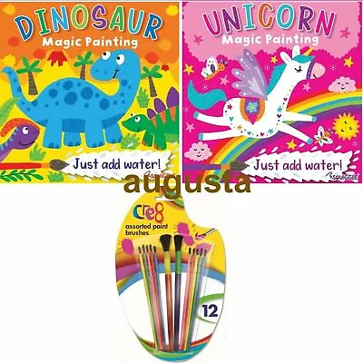 Children's Magic Painting Colouring Book Books Create Water Art Unicorn Dinosaur • £3.99