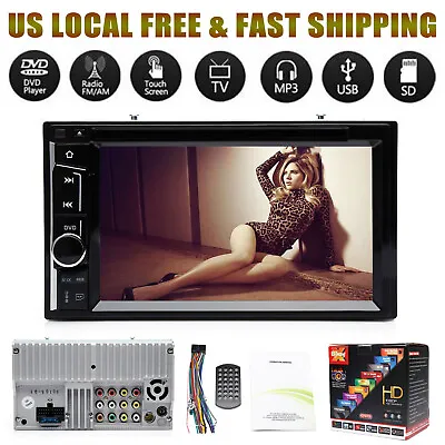 6.2  TouchScreen Bluetooth CD DVD USB Radio Stereo Double Din Dash Kit For Ford • $82.30